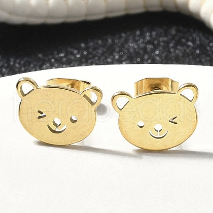 304 Stainless Steel Stud Earrings STAS-E501-22G-1