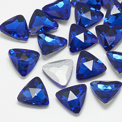 Pointed Back Glass Rhinestone Cabochons RGLA-T087-10mm-11-1