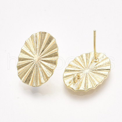 Brass Stud Earring Findings KK-T038-586G-NF-1