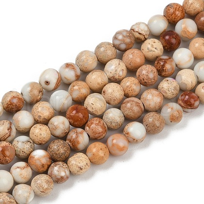 Dyed Natural Regalite/Imperial Jasper/Sea Sediment Jasper Beads Strands G-B124-C04-11-1