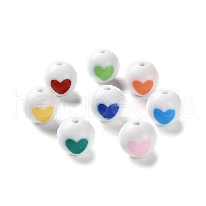 Opaque Acrylic Beads OACR-Z027-06-1