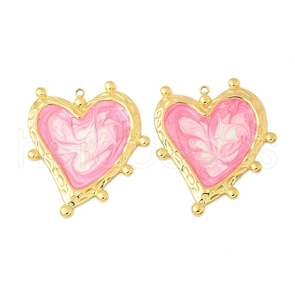 304 Stainless Steel Enamel Pendants STAS-V015-60G-03-1