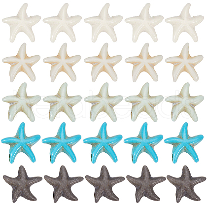 SUNNYCLUE 150Pcs 5 Colors Synthetic Turquoise Beads G-SC0003-16-1