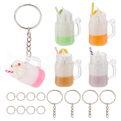 SUNNYCLUE DIY Imitation Milk Tea Kaychain Making Kit DIY-SC0020-68-1