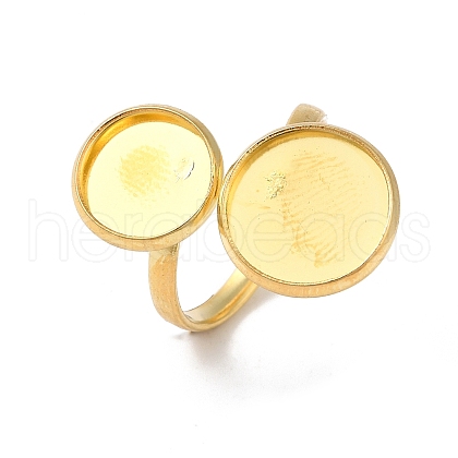 304 Stainless Steel Open Cuff Ring Findings STAS-E124-05I-G-1
