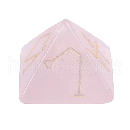 Pyramid Reiki Natural Rose Quartz Display Decorations DJEW-PW0013-41B-1
