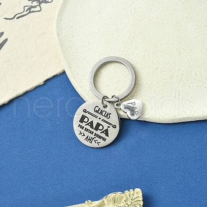 Alloy & 201 Stainless Steel Keychain KEYC-YW00102-06-1