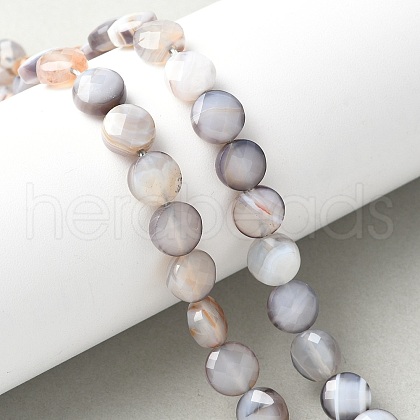 Natural Grey Botswana Agate Beads Strands G-C179-A50-03-1
