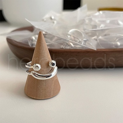 Alloy Smiling Face Finger Rings FS-WG53BEF-01-1