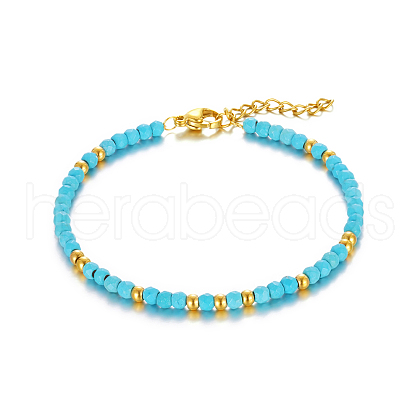 Synthetic Turquoise Beaded Bracelets for Women CG6931-6-1
