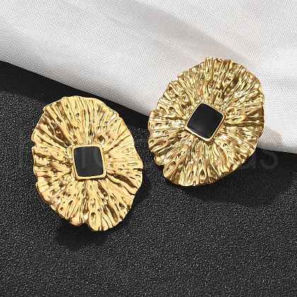 304 Stainless Steel Studs Earrings for Women EJEW-K306-30G-1