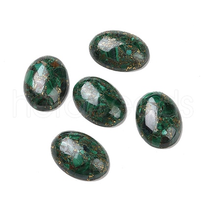 Natural Malachite Cabochons G-E464-42P-1
