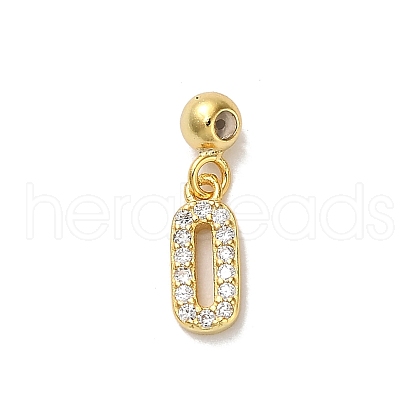 925 Sterling Silver Micro Pave Clear Cubic Zirconia European Dangle Charms STER-A045-01G-0-1