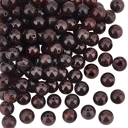 Olycraft 2 Strands Natural Garnet Beads Strands G-OC0002-37-1