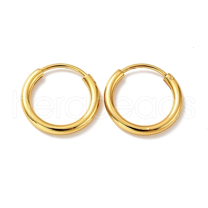 PVD Vacuum Plating 201 Stainless Steel Huggie Hoop Earrings STAS-H164-03G-1