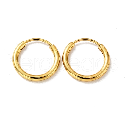 Vacuum Plating 201 Stainless Steel Huggie Hoop Earrings STAS-H164-03G-1