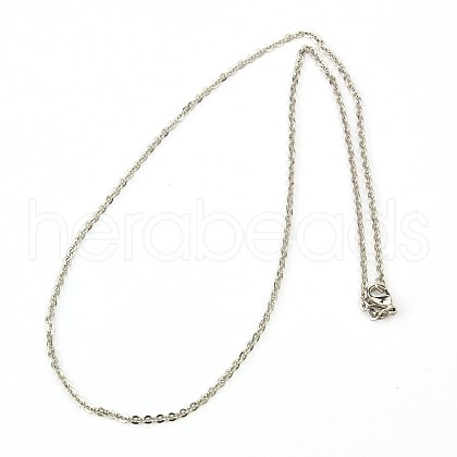 304 Stainless Steel Necklaces Women Cable Chain Necklaces X-NJEW-C079-01A-1