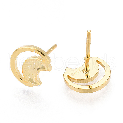 925 Sterling Silver Stud Earrings STER-T004-49G-1