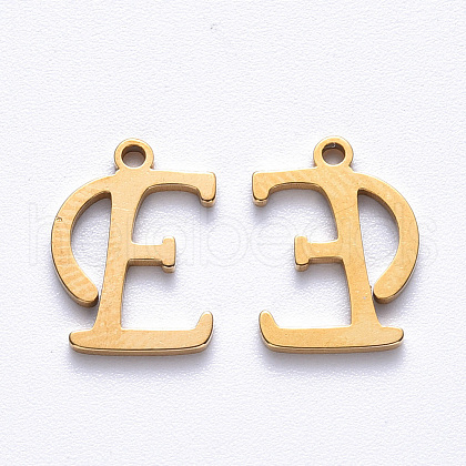 PVD Vacuum Plating 201 Stainless Steel Charms STAS-R105-E-G-1