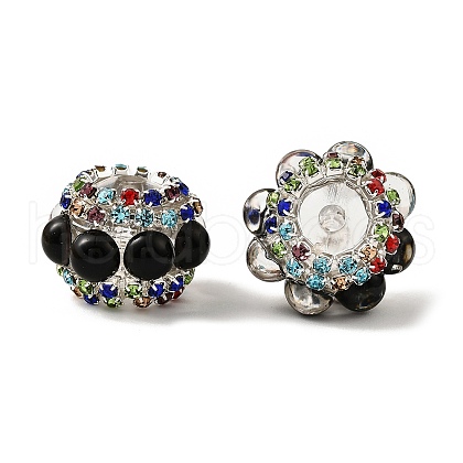 Sparkling Acrylic Rhinestone Round Beads OACR-NH0002-01A-04-1
