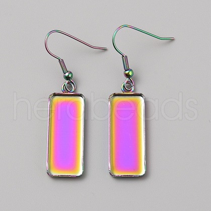 304 Stainless Steel Dangle Earring Finding STAS-WH0016-66RC-1