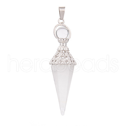 Natural Quartz Crystal Pendants PW-WG6405D-03-1
