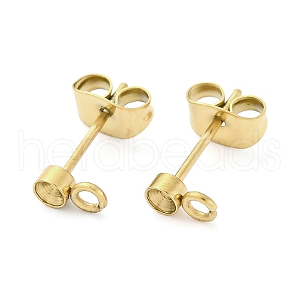 304 Stainless Steel Stud Earring Findings STAS-V003-10G-02-1