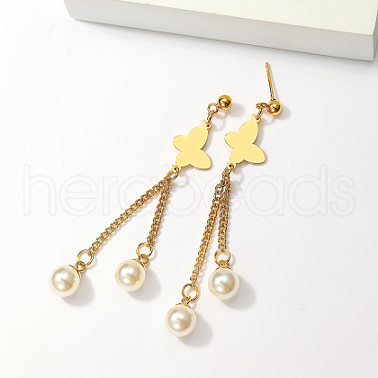 Elegant Classic Pearl Tassel Earrings for Women FG5596-1