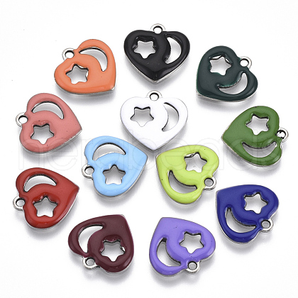 201 Stainless Steel Enamel Charms STAS-N088-13-1