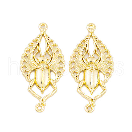 Rack Plating Brass Connector Charms KK-P269-18G-1