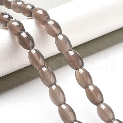 Natural Grey Agate Beads Strands G-B106-B04-01-1