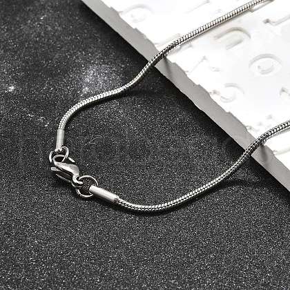 Tarnish Resistant 304 Stainless Steel Snake Chain Necklaces NJEW-M151-11P-1