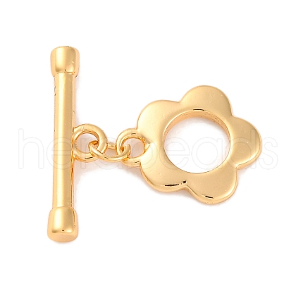 Rack Plating Eco-Friendly Brass Toggle Clasps KK-S403-14G-1