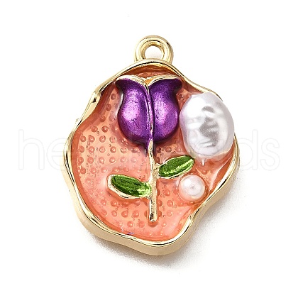 Alloy Enamel Pendants ENAM-K076-11E-G-1