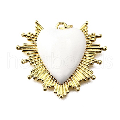 Brass Enamel Pendants KK-B136-08G-02-1