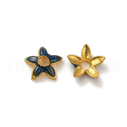 Alloy Enamel Beads Caps FIND-G074-02F-1