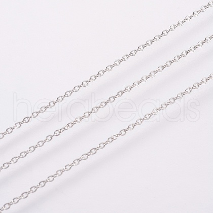 Tarnish Resistant 304 Stainless Steel Cable Chains CHS-F003-09P-C-1