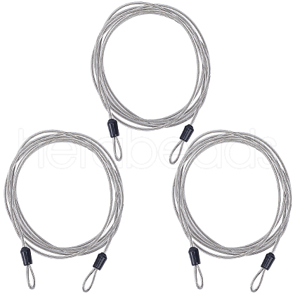 304 Stainless Steel Cable with TPU Sheathed AJEW-WH20006-36A-P-1