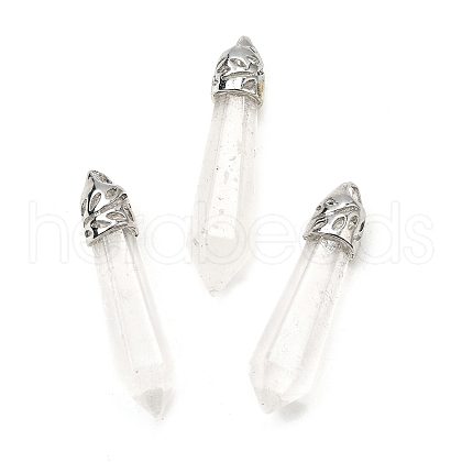 Glass Big Pointed Pendants GLAA-XCP0001-66-1