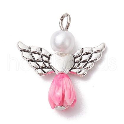 Angel Resin & Acrylic Pendants PALLOY-JF02566-09S-1