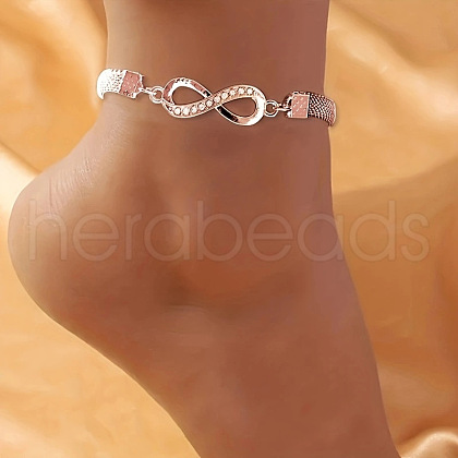 Infinity Alloy Crystal Rhinestone Anklets WG7E5F4-03-1