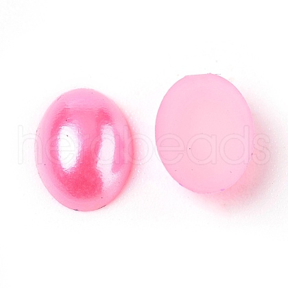 ABS Plastic Imitation Pearl Cabochons SACR-R755-8x6mm-Z6-1