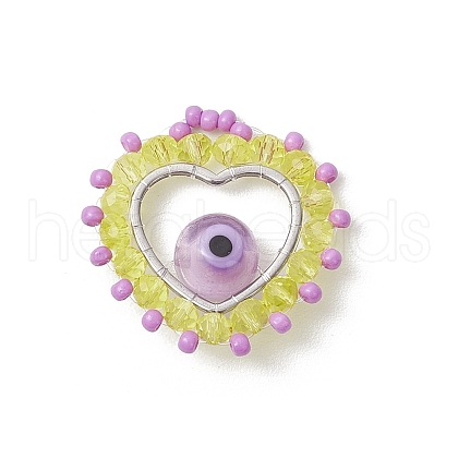 Glass Beads Pendants PALLOY-MZ00654-01-1