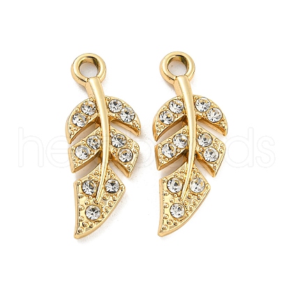 UV Plating Alloy Rhinestone Pendants PALLOY-D026-12G-1