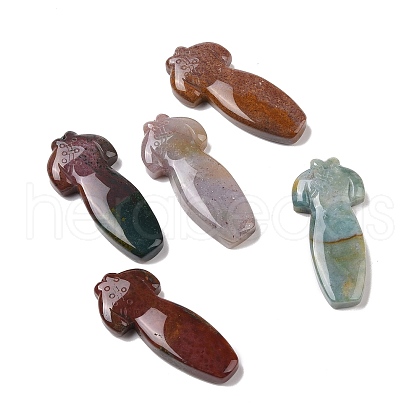 Natural Indian Agate Big Pendants G-A027-01-1