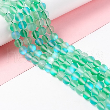Synthetic Moonstone Beads Strands G-E573-01B-17-1