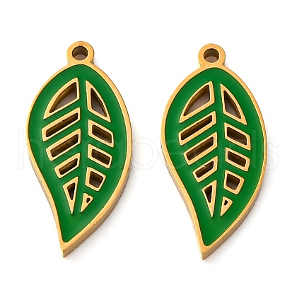 304 Stainless Steel Enamel Pendants STAS-M105-13G-1
