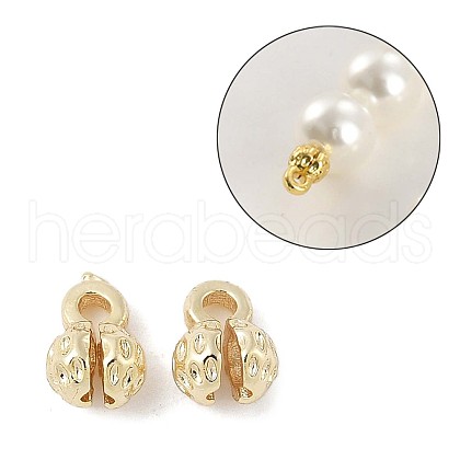 Flower Brass Bead Tips KK-M326-10G-1