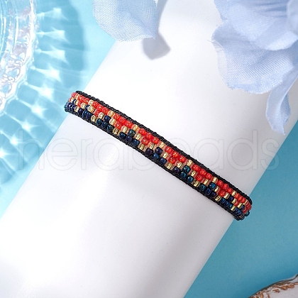 Handmade Glass Seed Beaded Bracelets for Women BJEW-MZ00158-01-1