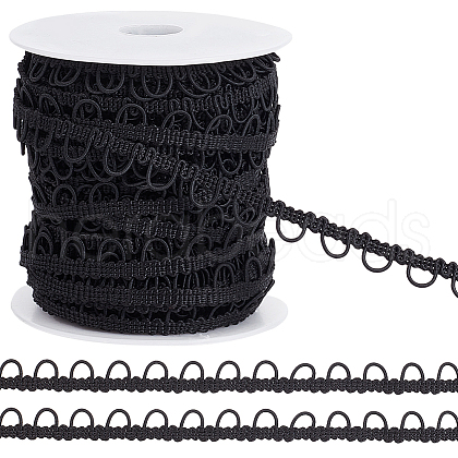 BENECREAT 22.5 Yards Nylon Elastic Ribbons with Loops OCOR-BC0006-78-1
